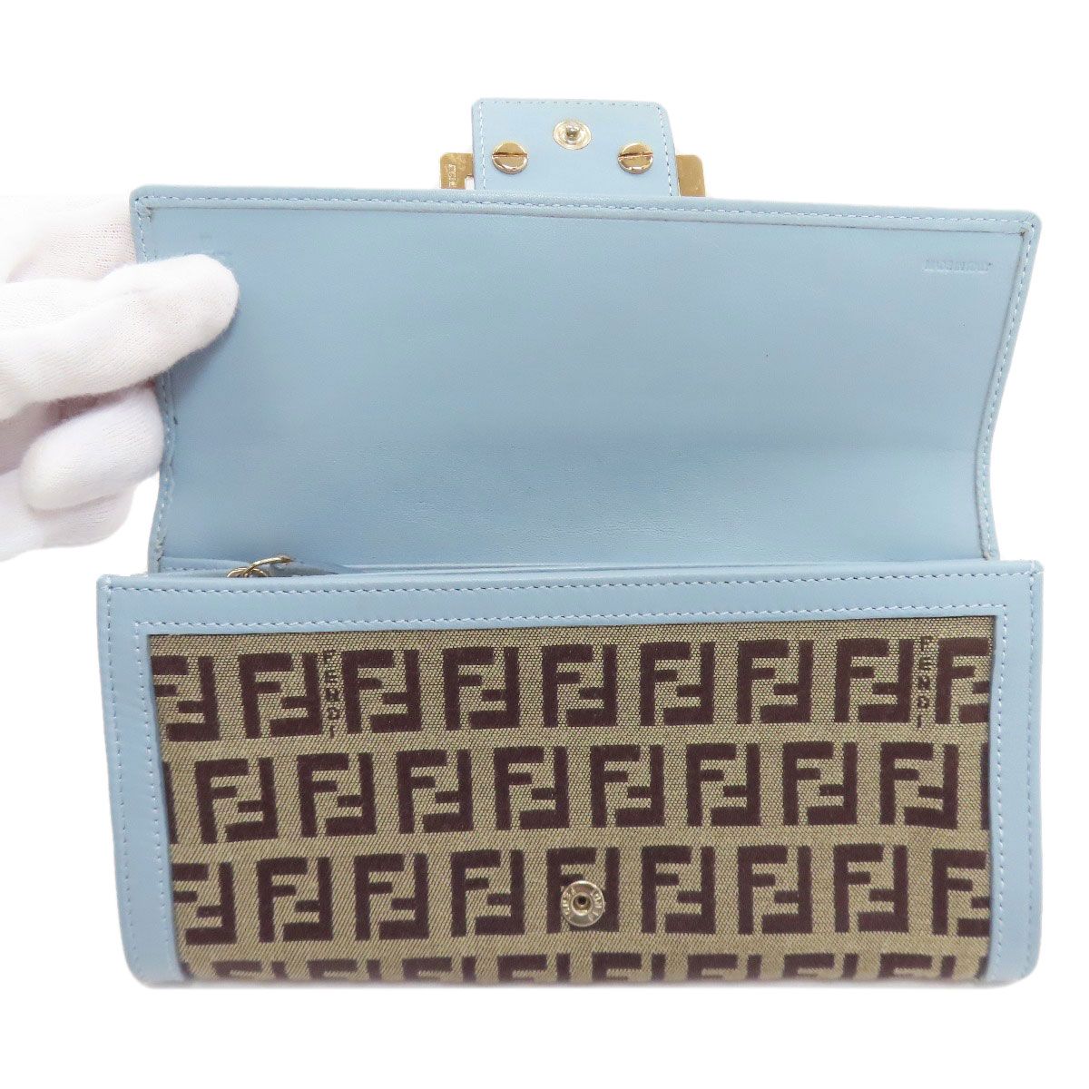 Fendi Zucchino Pattern Wallet Canvas — view 4