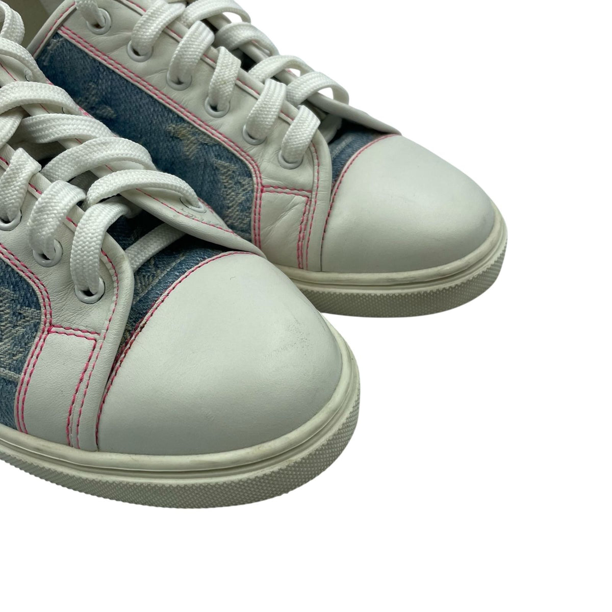Louis Vuitton Sneakers Denim Monogram White — view 5