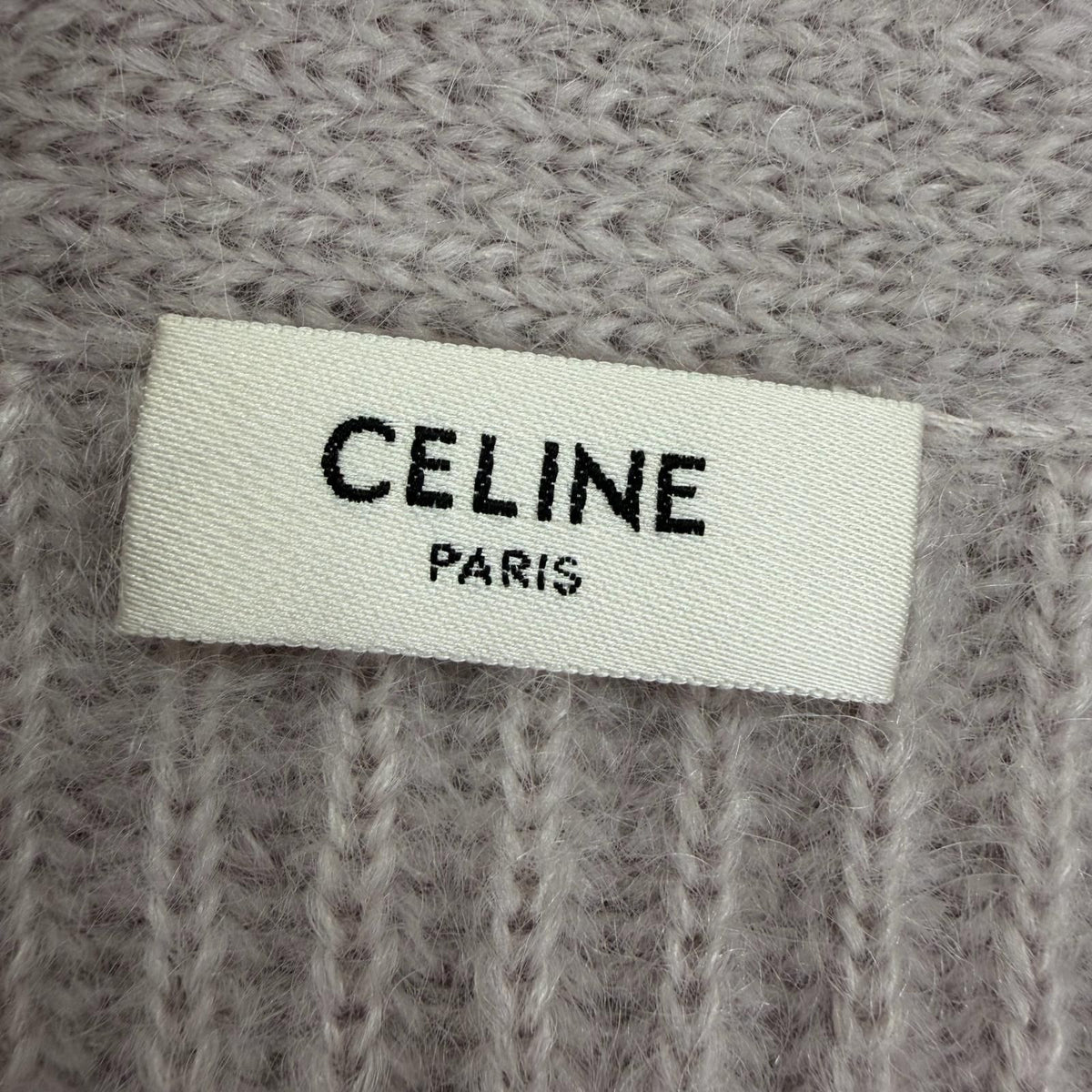 Celine Mohair Silk Short Sleeve Knit Cardigan Purple — view 5