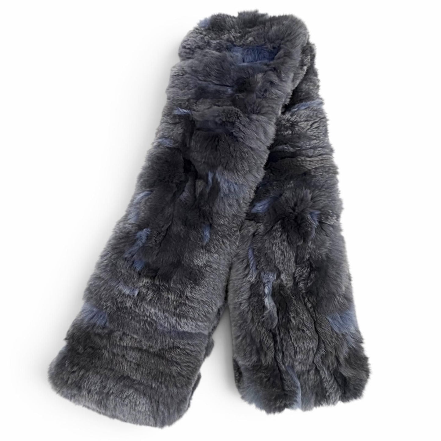 Chanel Back CC Logo All Pattern Cashmere Ori Rug Fur Scarf Fur Shawl Purple