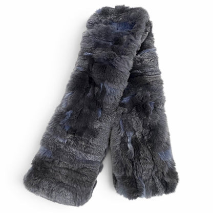 Chanel Back CC Logo All Pattern Cashmere Ori Rug Fur Scarf Fur Shawl Purple
