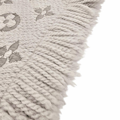 Louis Vuitton Echarpe Logomania Wool Silk Scarf With Fringe Gray — view 4