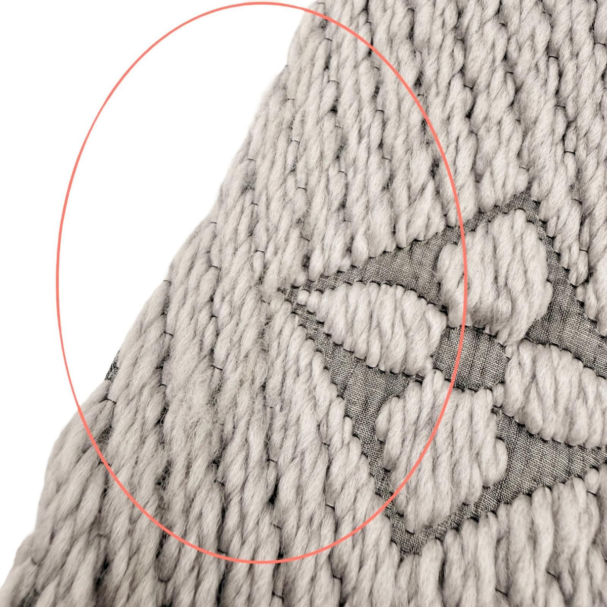 Louis Vuitton Echarpe Logomania Wool Silk Scarf With Fringe Gray — view 8