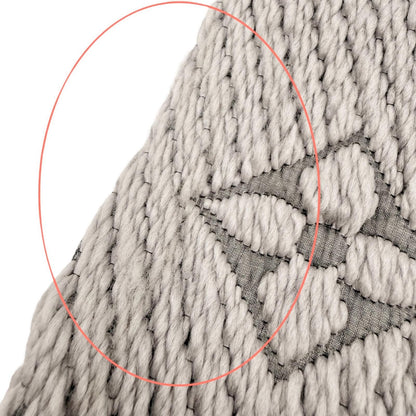 Louis Vuitton Echarpe Logomania Wool Silk Scarf With Fringe Gray — view 8