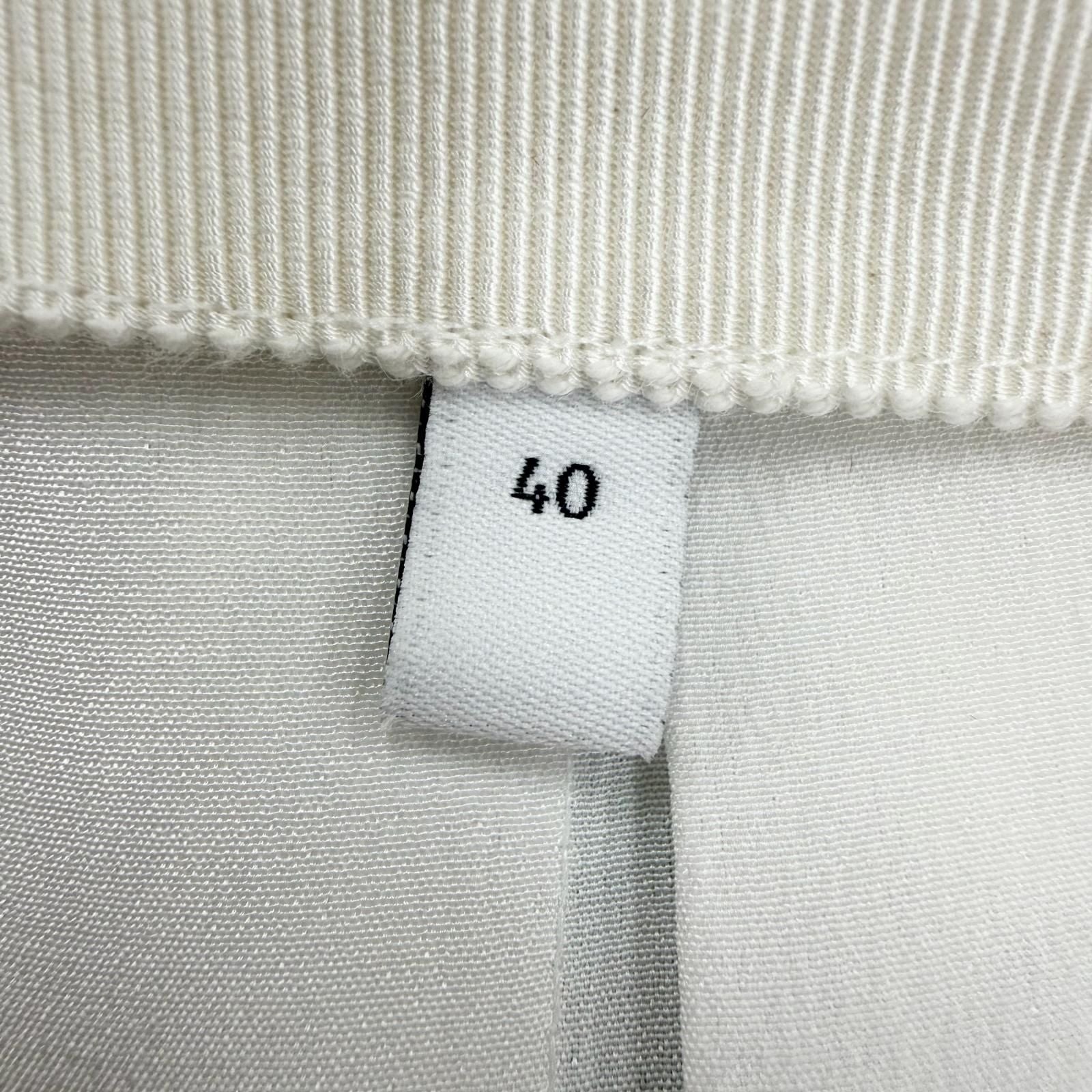 Gucci Yuko Higuchi 100% Silk Long Length Pleated Skirt White 40 — view 8