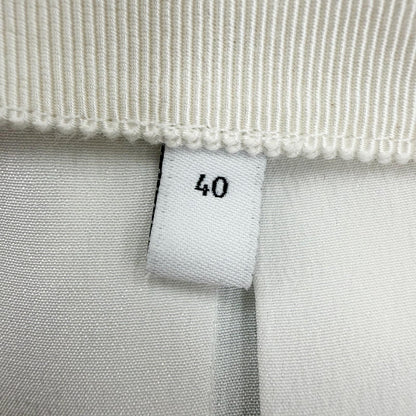 Gucci Yuko Higuchi 100% Silk Long Length Pleated Skirt White 40 — view 8