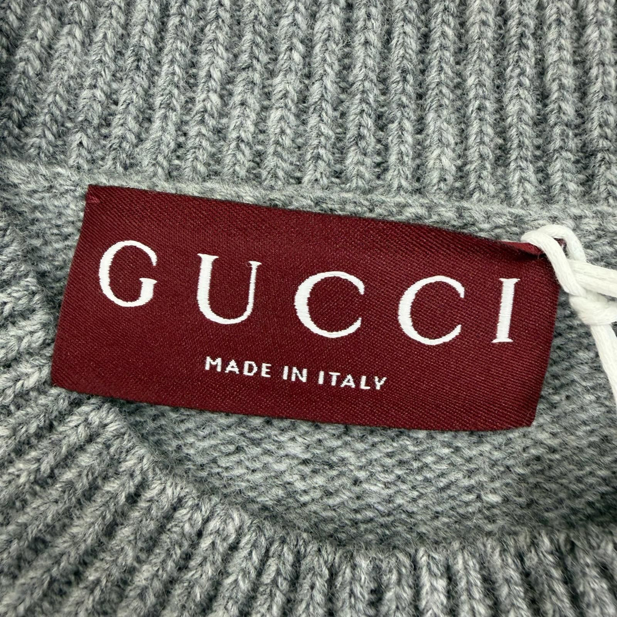 Gucci Yuko Higuchi Wool GG Embroidery Long Sleeve Knit Gray XS Sweater — view 6