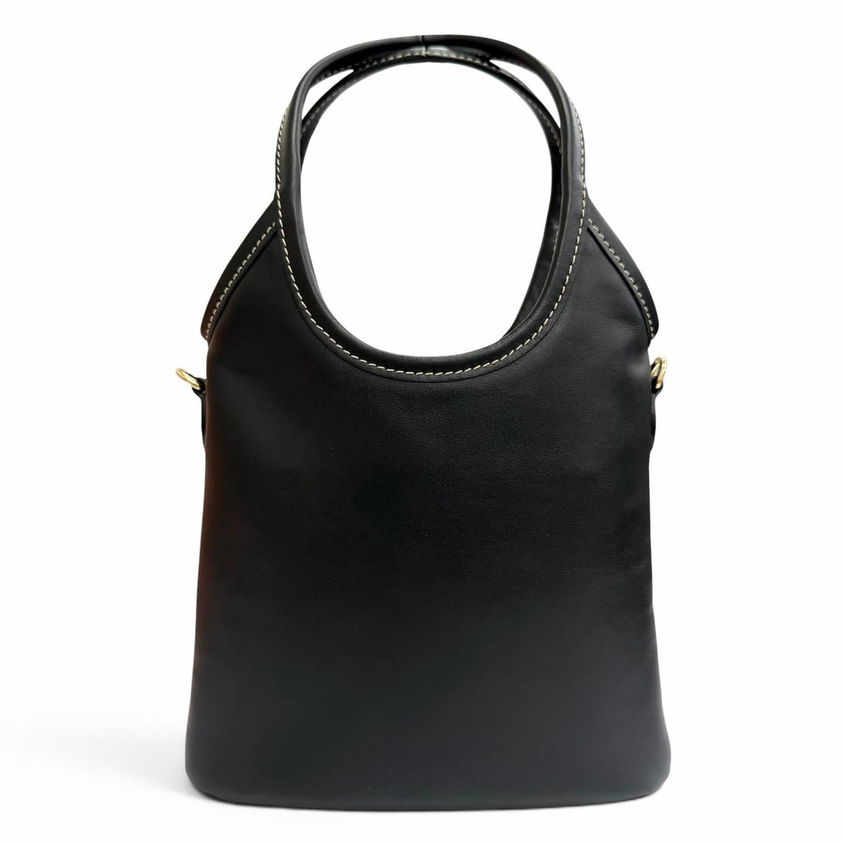 Miu Miu Ivy Leather Logo 2-Way Shoulder Bag Black Box — view 3