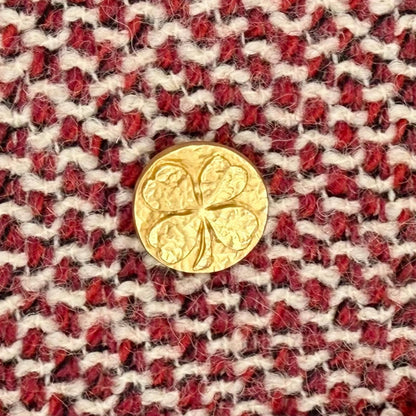 Chanel Boutique Vintage Wool Clover Button Tweed Jacket Red 38 — view 6