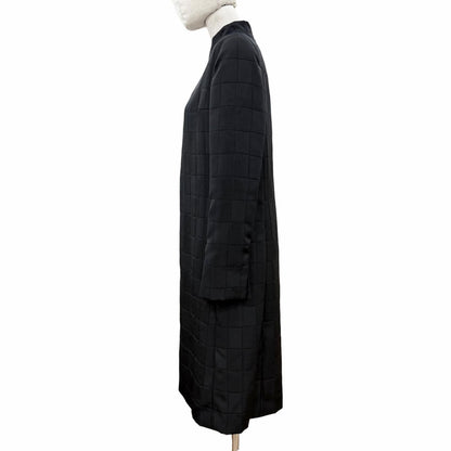 Chanel 00A Vintage Lining 100% Silk Sleeves with CC Logo Stand Collar Long Coat — view 2