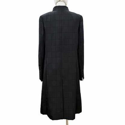 Chanel 00A Vintage Lining 100% Silk Sleeves with CC Logo Stand Collar Long Coat — view 3