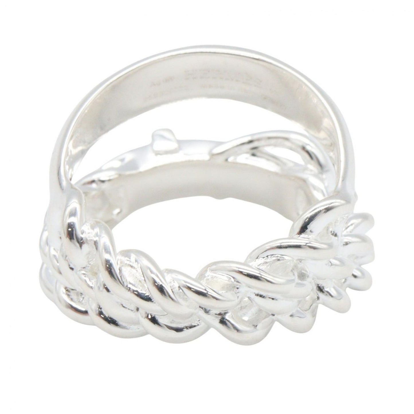 Hermes Ring Boucles Sellier Inflexible 925 Sterling Silver — view 3