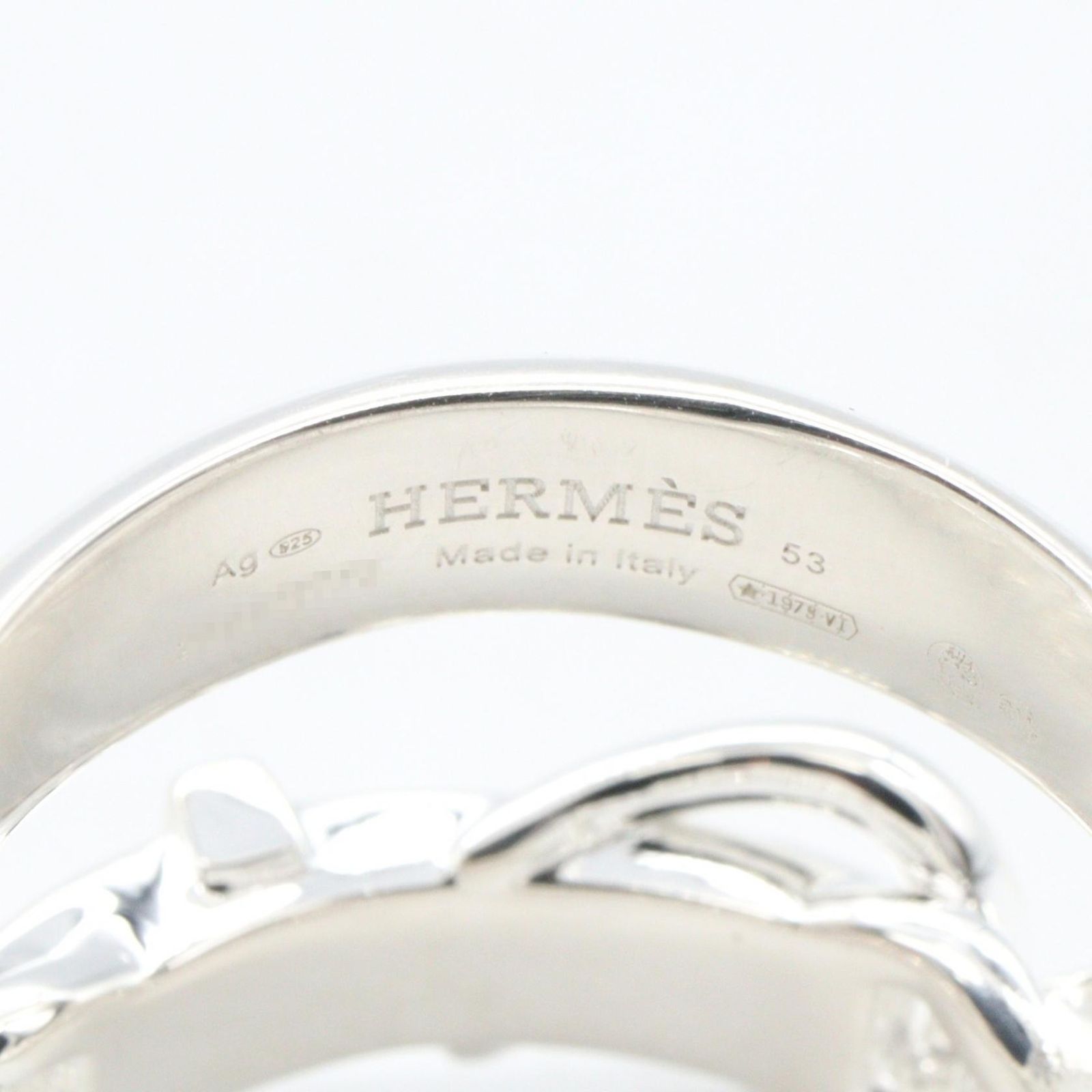 Hermes Ring Boucles Sellier Inflexible 925 Sterling Silver — view 4