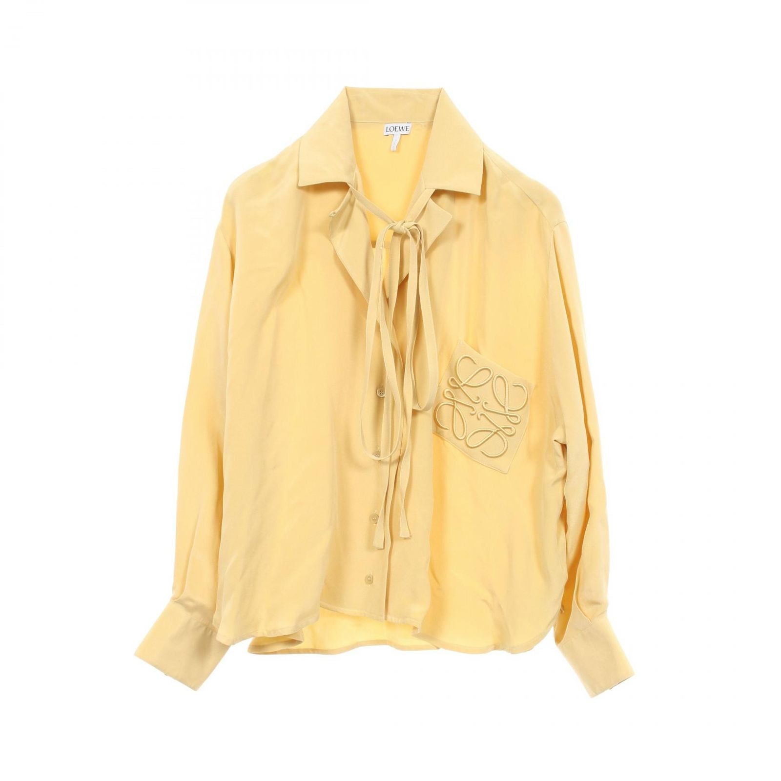 Loewe Anagram Long Sleeve Silk Shirt