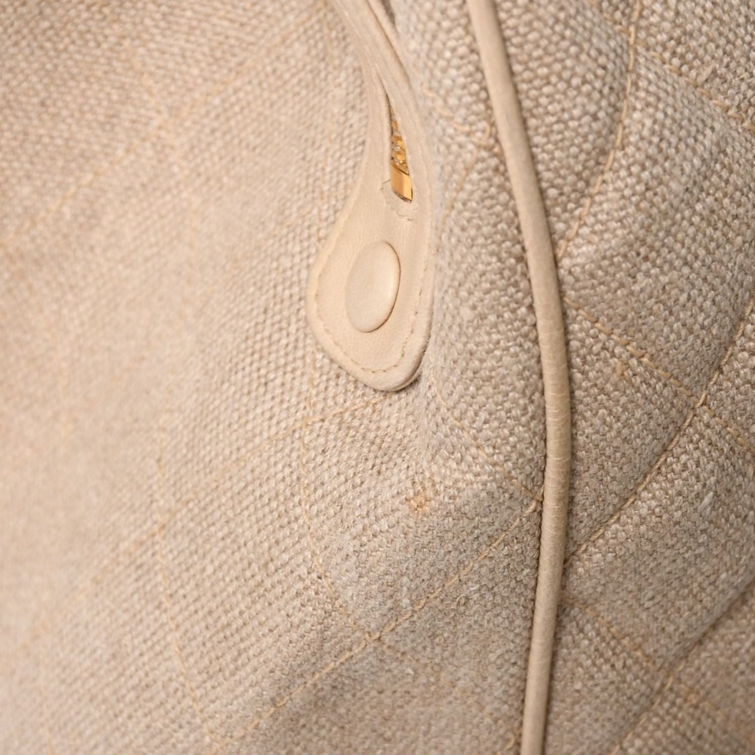Chanel Supermodel XL Chain Tote Bag Linen CC Logo Coco Ball Beige — view 7