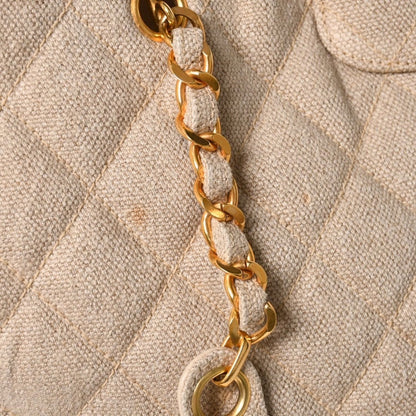 Chanel Supermodel XL Chain Tote Bag Linen CC Logo Coco Ball Beige — view 8