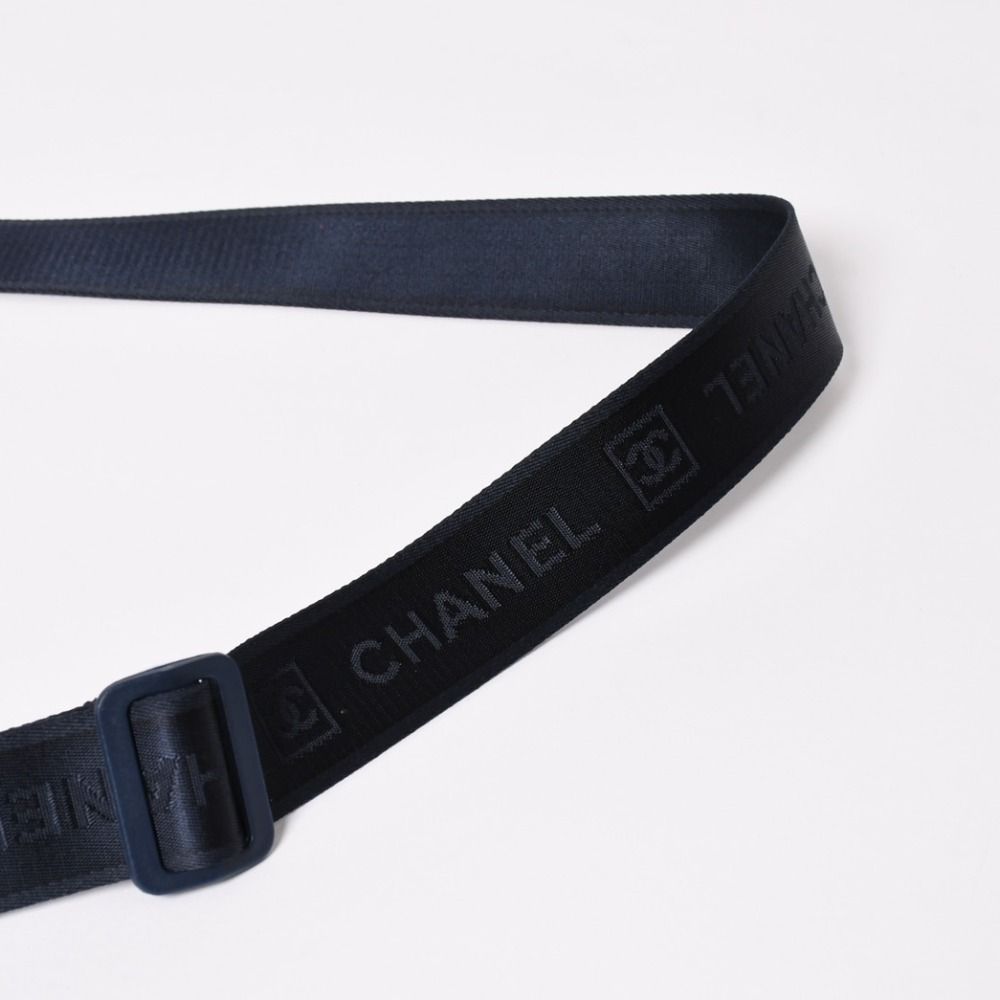 Chanel Sports Line Shoulder Bag CC Logo Navy Ivory Silver — view 5