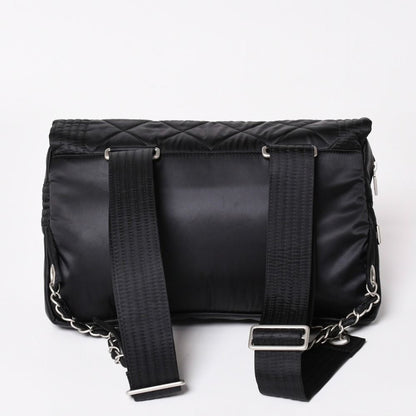 Chanel Sports Line CC Logo Backpack Chain Nylon Black Silver — view 2