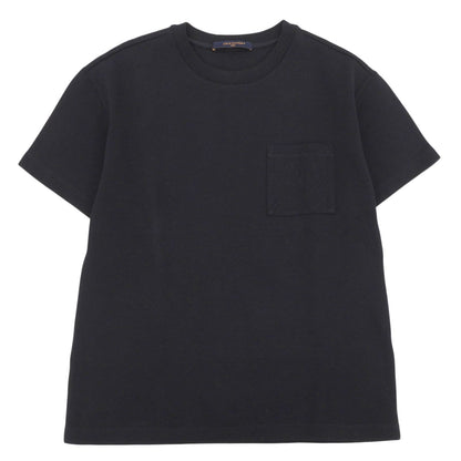 Louis Vuitton 100% Cotton Monogram Short Sleeve Knit Navy Sweater