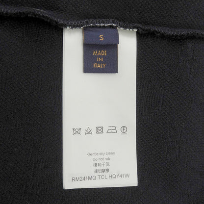 Louis Vuitton 100% Cotton Monogram Short Sleeve Knit Navy Sweater — view 7