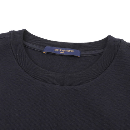 Louis Vuitton 100% Cotton Monogram Short Sleeve Knit Navy Sweater — view 3