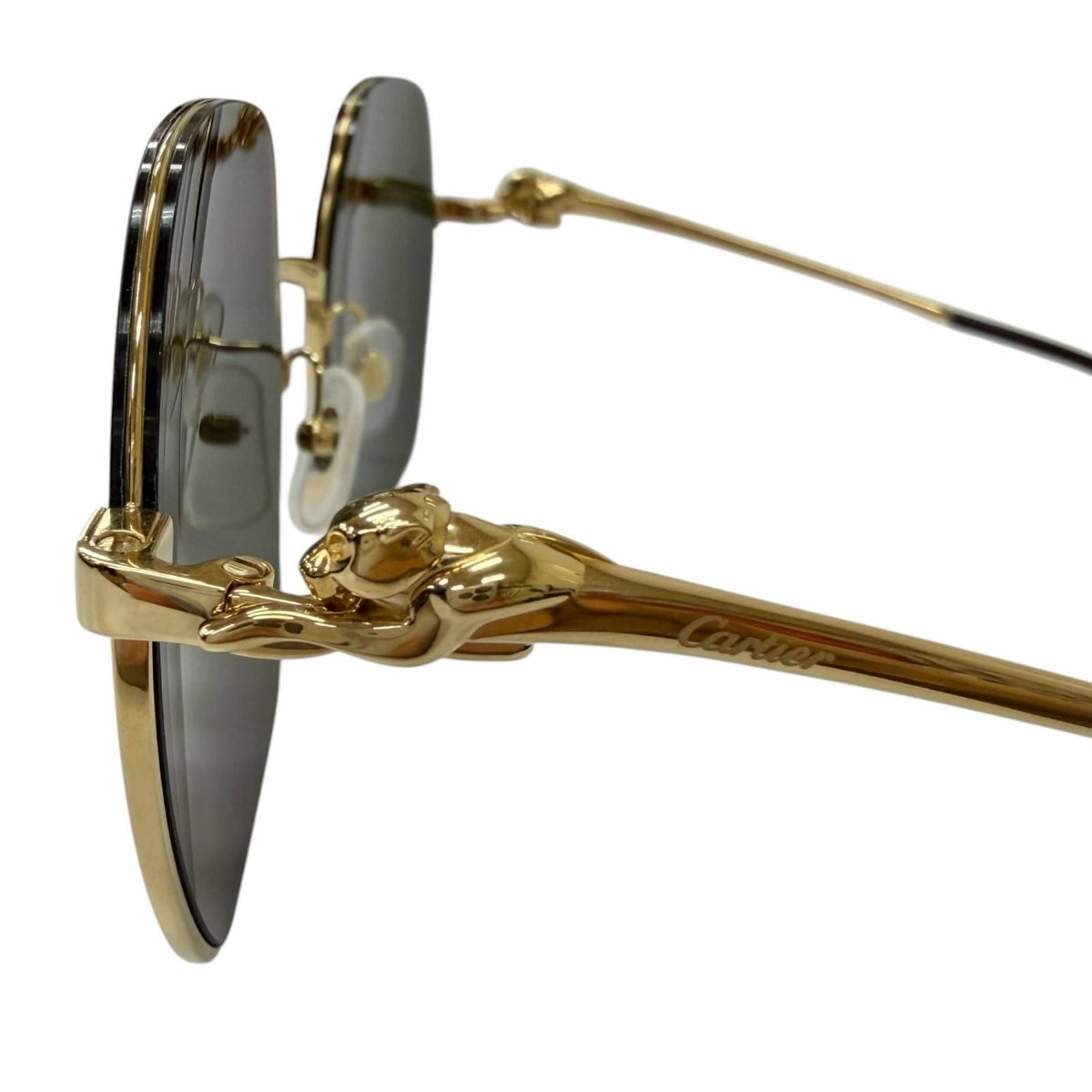 Cartier Panthere de Cartier Mirror Lens Sunglasses Gold Eyewear — view 8