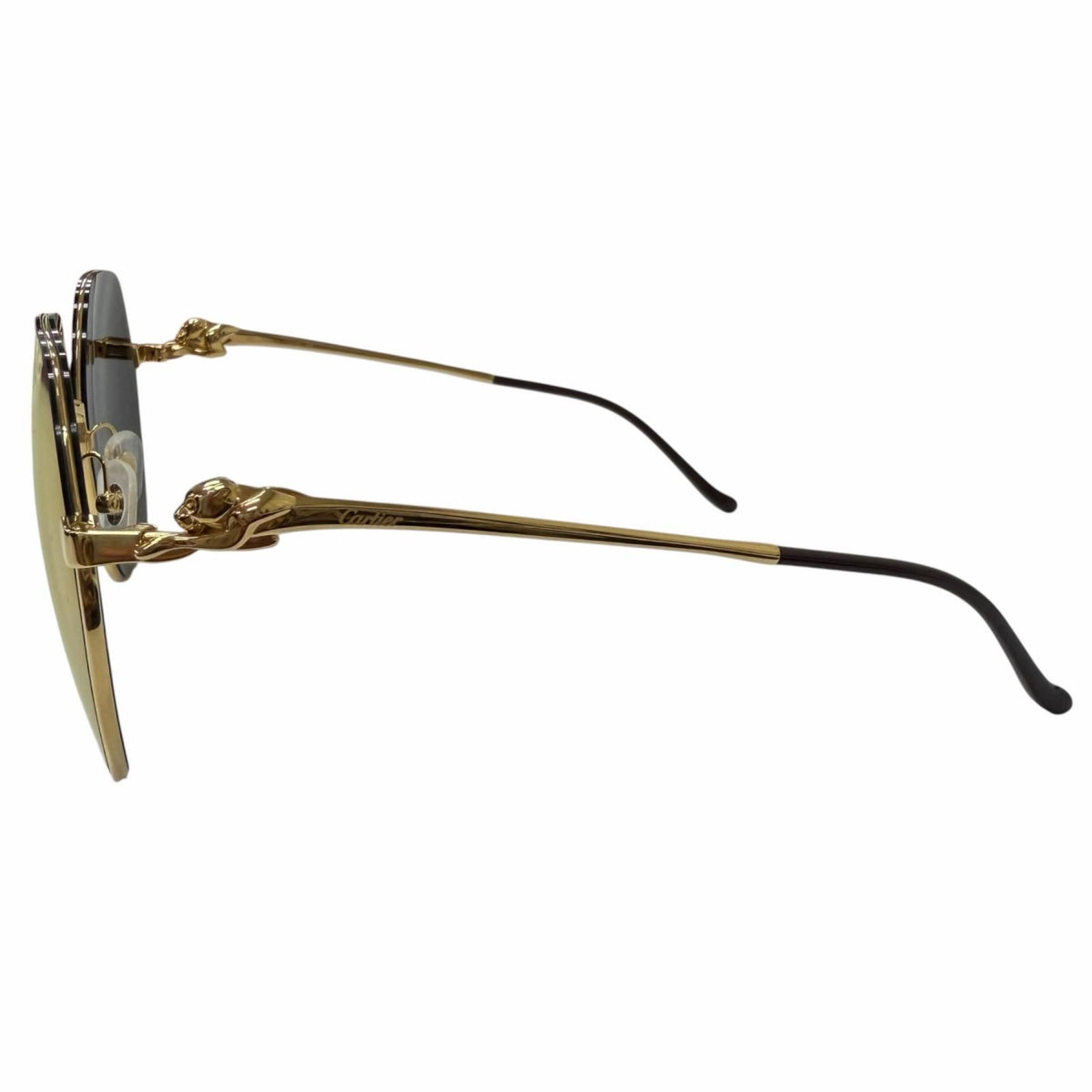 Cartier Panthere de Cartier Mirror Lens Sunglasses Gold Eyewear — view 4