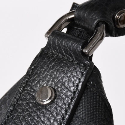 Gucci Hobo Handbag GG Canvas Leather Black Silver — view 5