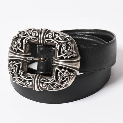 Chrome Hearts Celtic Center Bar Belt 925 Sterling Silver Leather 32