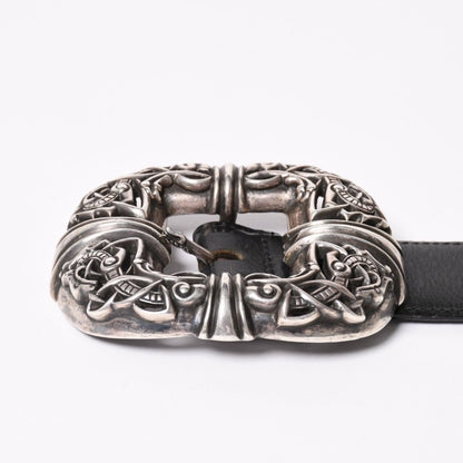 Chrome Hearts Celtic Center Bar Belt 925 Sterling Silver Leather 32 — view 3
