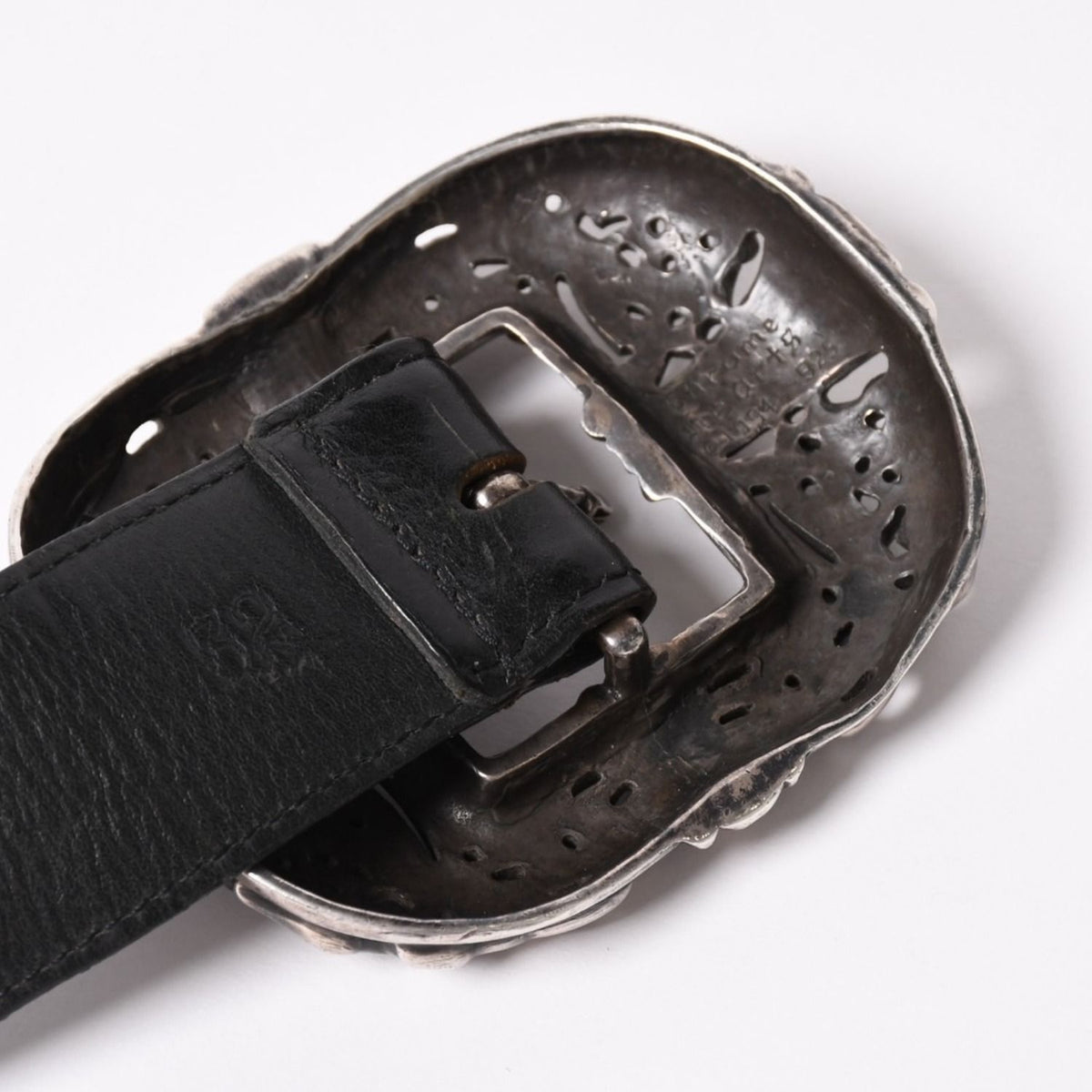 Chrome Hearts Celtic Center Bar Belt 925 Sterling Silver Leather 32 — view 7
