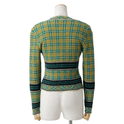 Dior Cardigan M CD Logo Button Plaid Pattern — view 3
