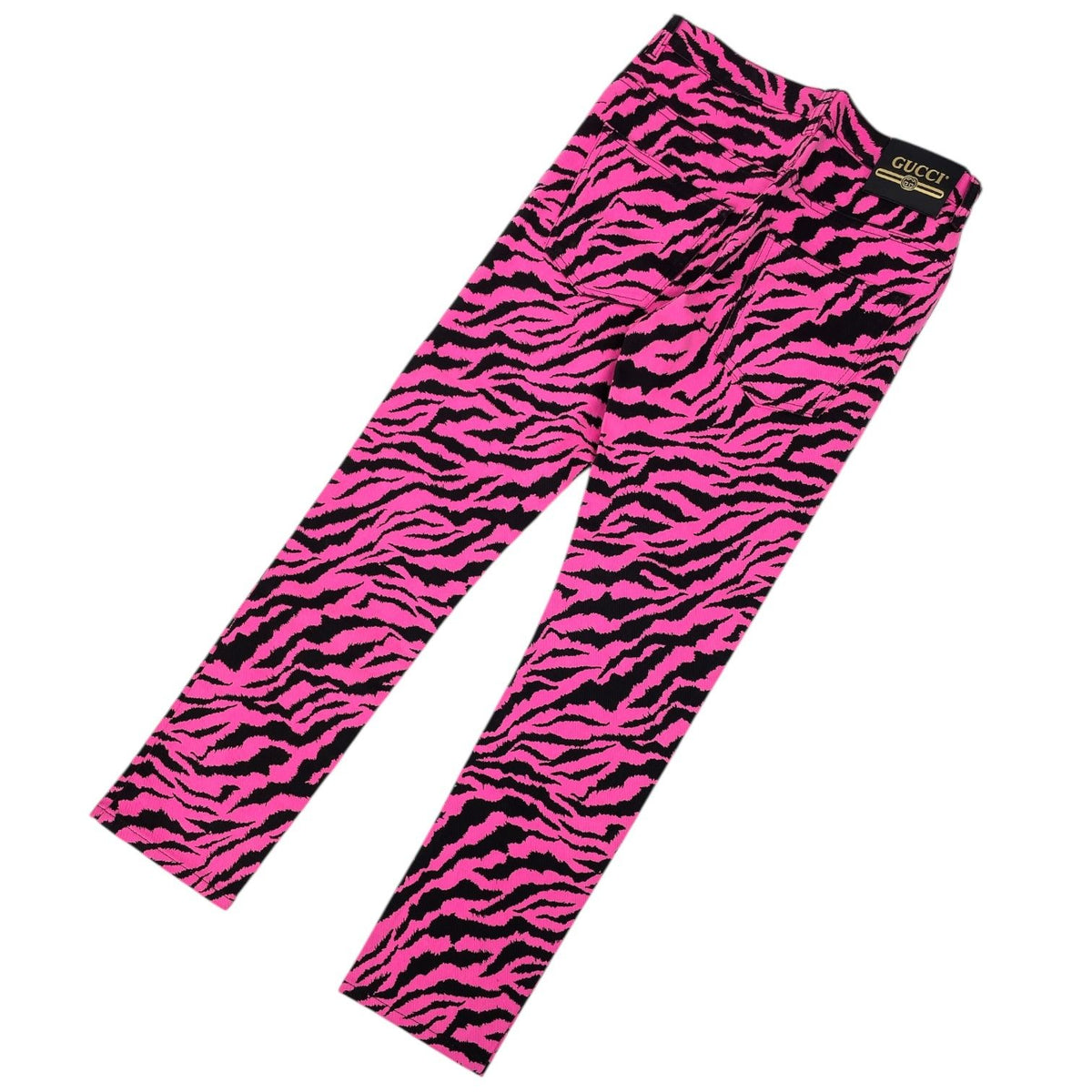 Gucci Pants Leather Zebra Print Pink — view 2