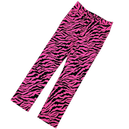 Gucci Pants Leather Zebra Print Pink