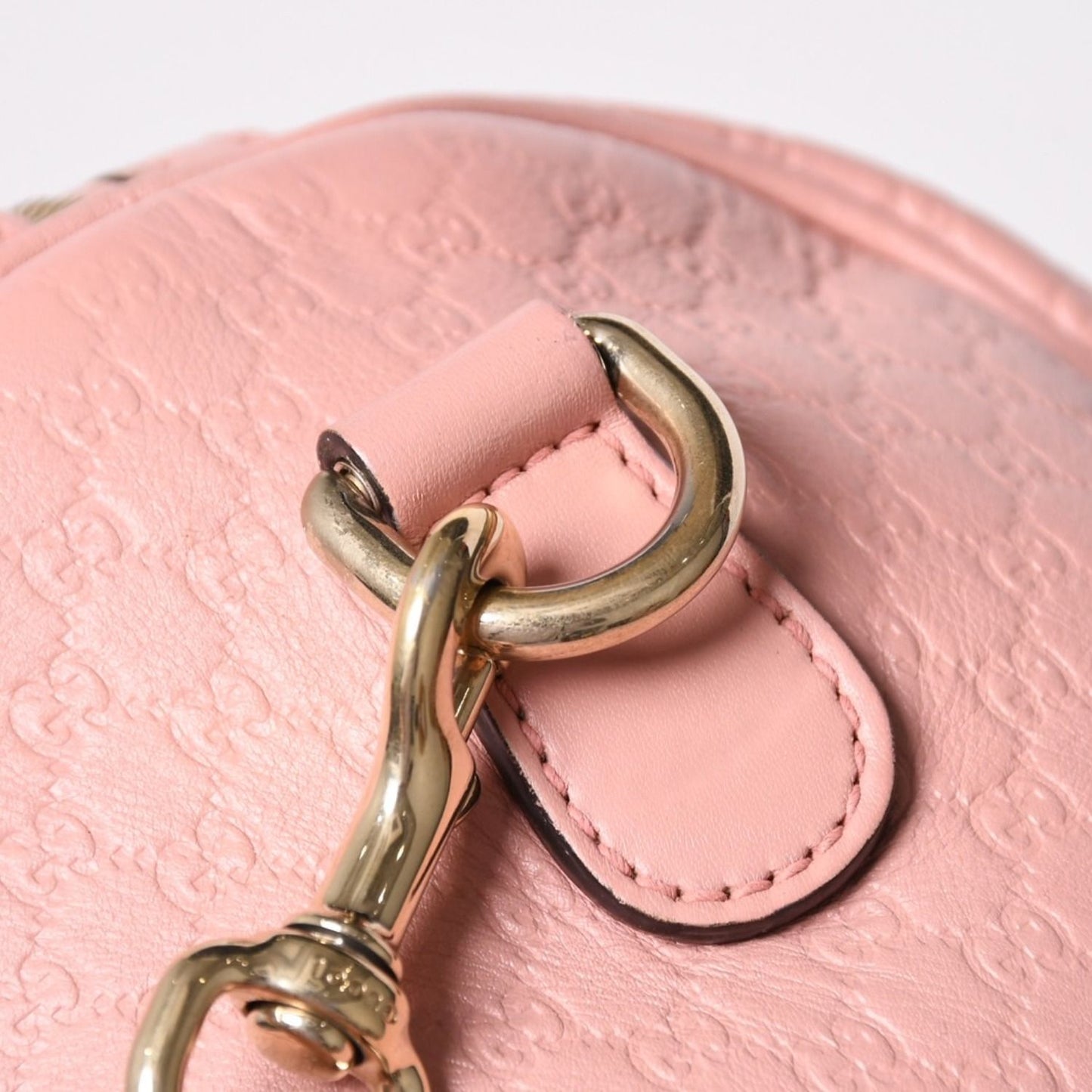 Gucci Shoulder Bag Mini Boston 2-Way Micro Guccissima Pink Leather — view 6