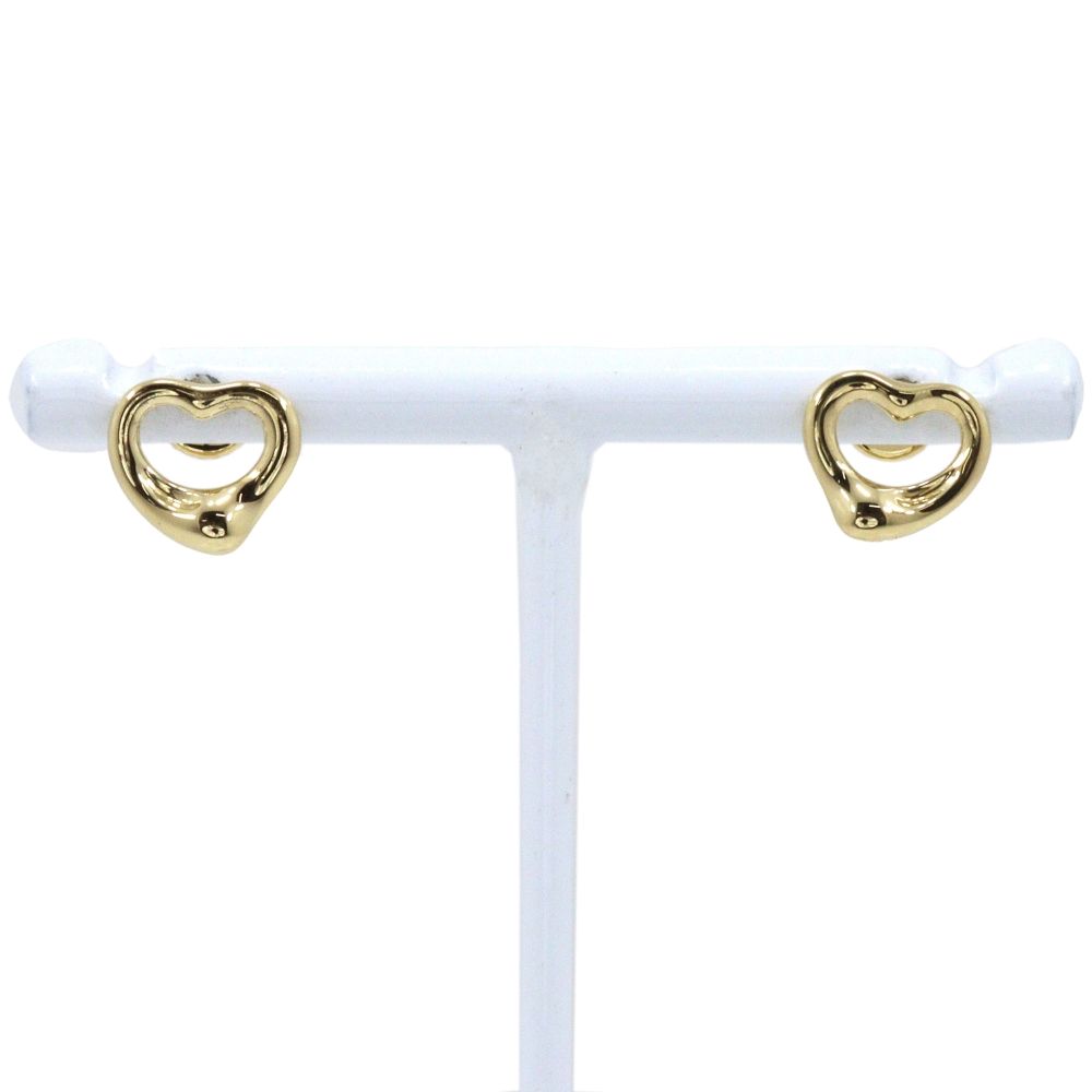 Tiffany & Co Open Heart Elsa Peretti Gold Earrings