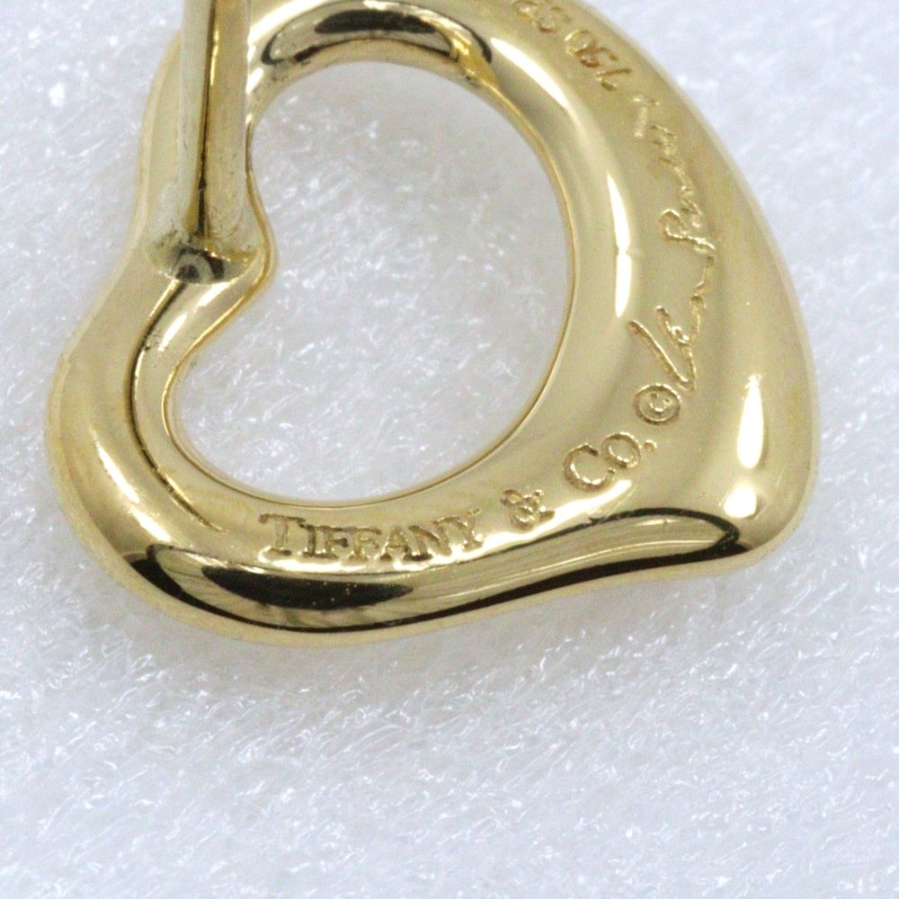 Tiffany & Co Open Heart Elsa Peretti Gold Earrings — view 8