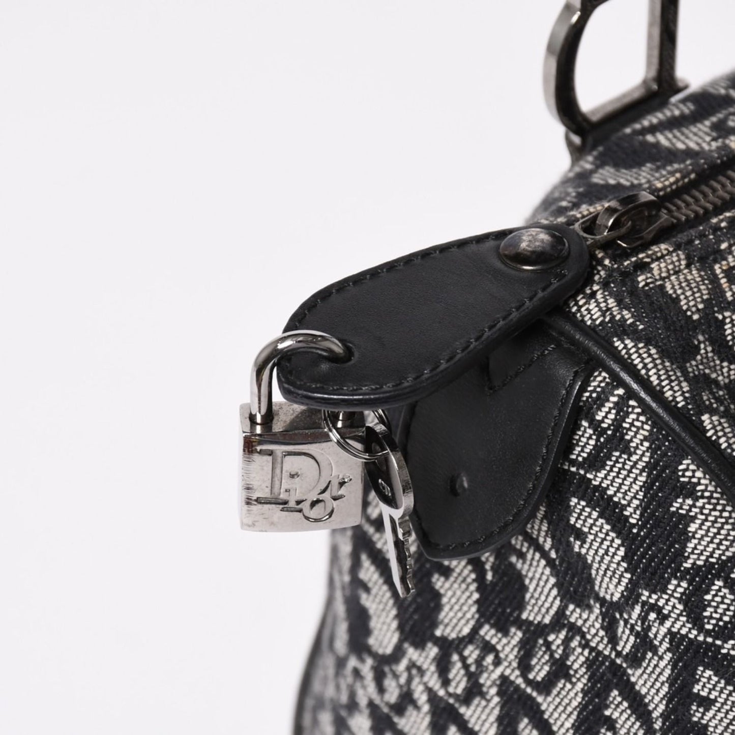Dior Speedy 25 Handbag Trotter Black Silver — view 5