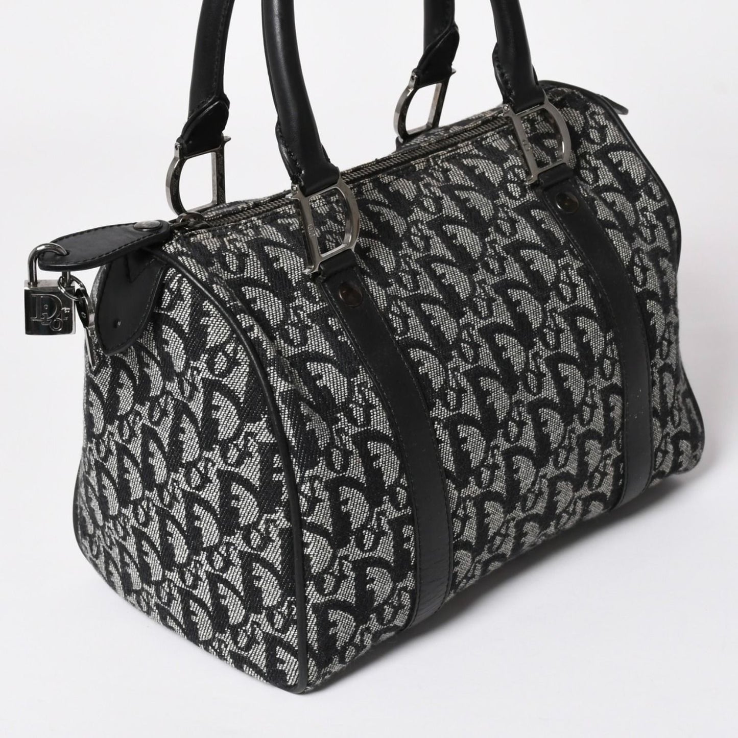 Dior Speedy 25 Handbag Trotter Black Silver — view 3