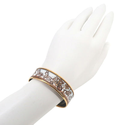 Hermes Enamel GM Bangle Bracelet Multicolor Gold Carriage Email GM — view 7