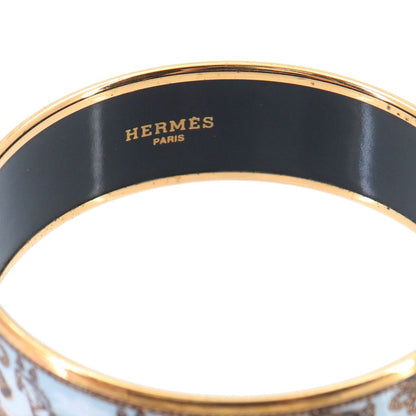Hermes Enamel GM Bangle Bracelet Multicolor Gold Carriage Email GM — view 4