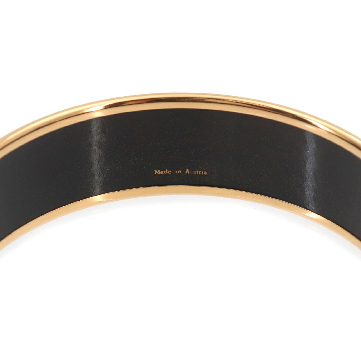 Hermes Enamel Bangle Bracelet Red Multicolor Gold Email — view 4