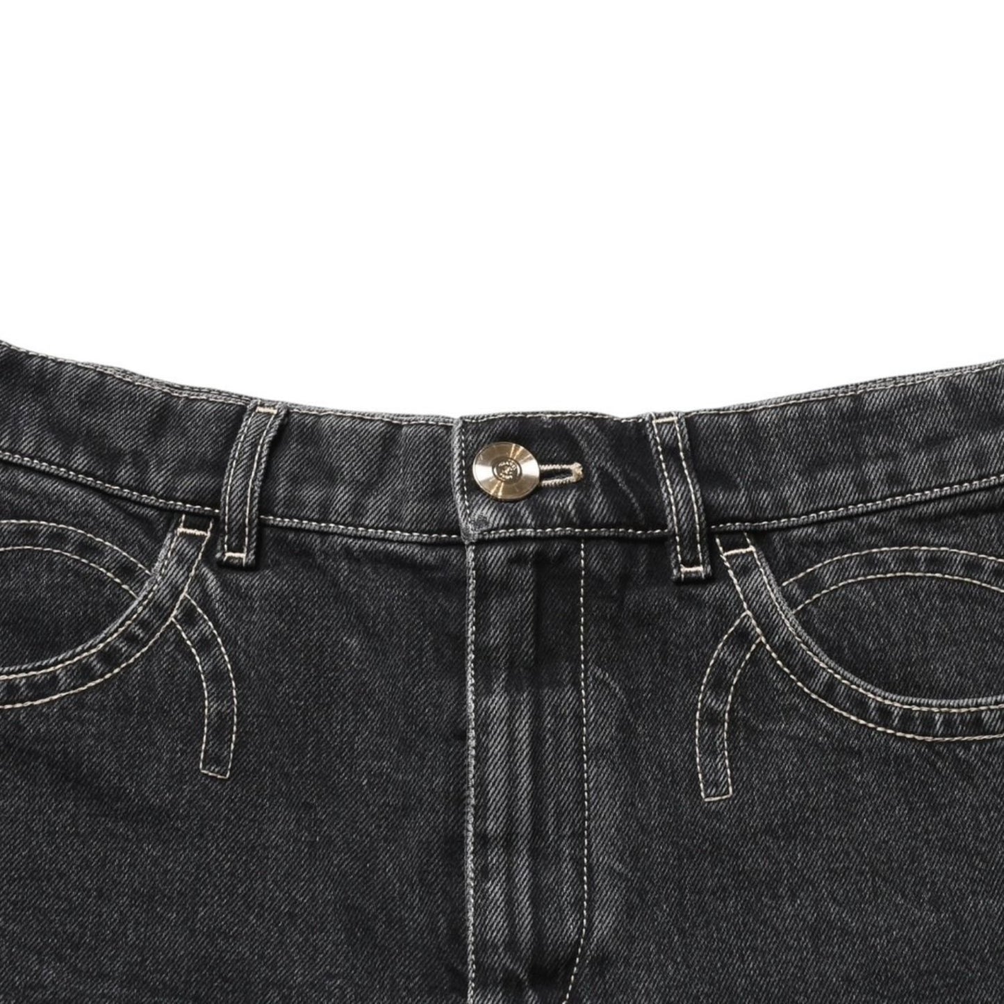 Chanel Denim Shorts Skirt Black — view 3