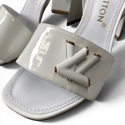 Louis Vuitton LV Initial Shake Line Ankle Strap Sandals White Patent 37 — view 7