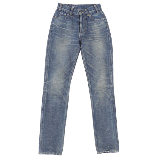 Celine 100% Cotton Slim Fit Zip Fly Denim Pants Indigo 24