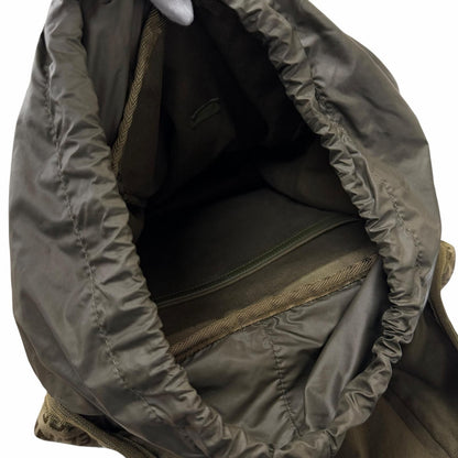 Celine Canvas Partial Leather Logo All Over Pattern Trekking Backpack Khaki — view 8