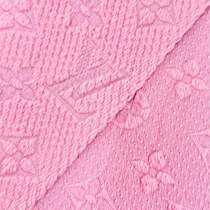 Louis Vuitton Echarpe Logomania Wool Silk Monogram Fringe Scarf Pink — view 5