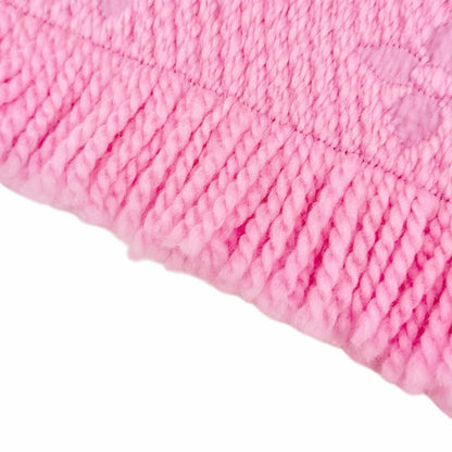 Louis Vuitton Echarpe Logomania Wool Silk Monogram Fringe Scarf Pink — view 6