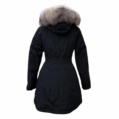 Moncler Monticole Fox Fur with Hood Style Down Coat Black 0 — view 3