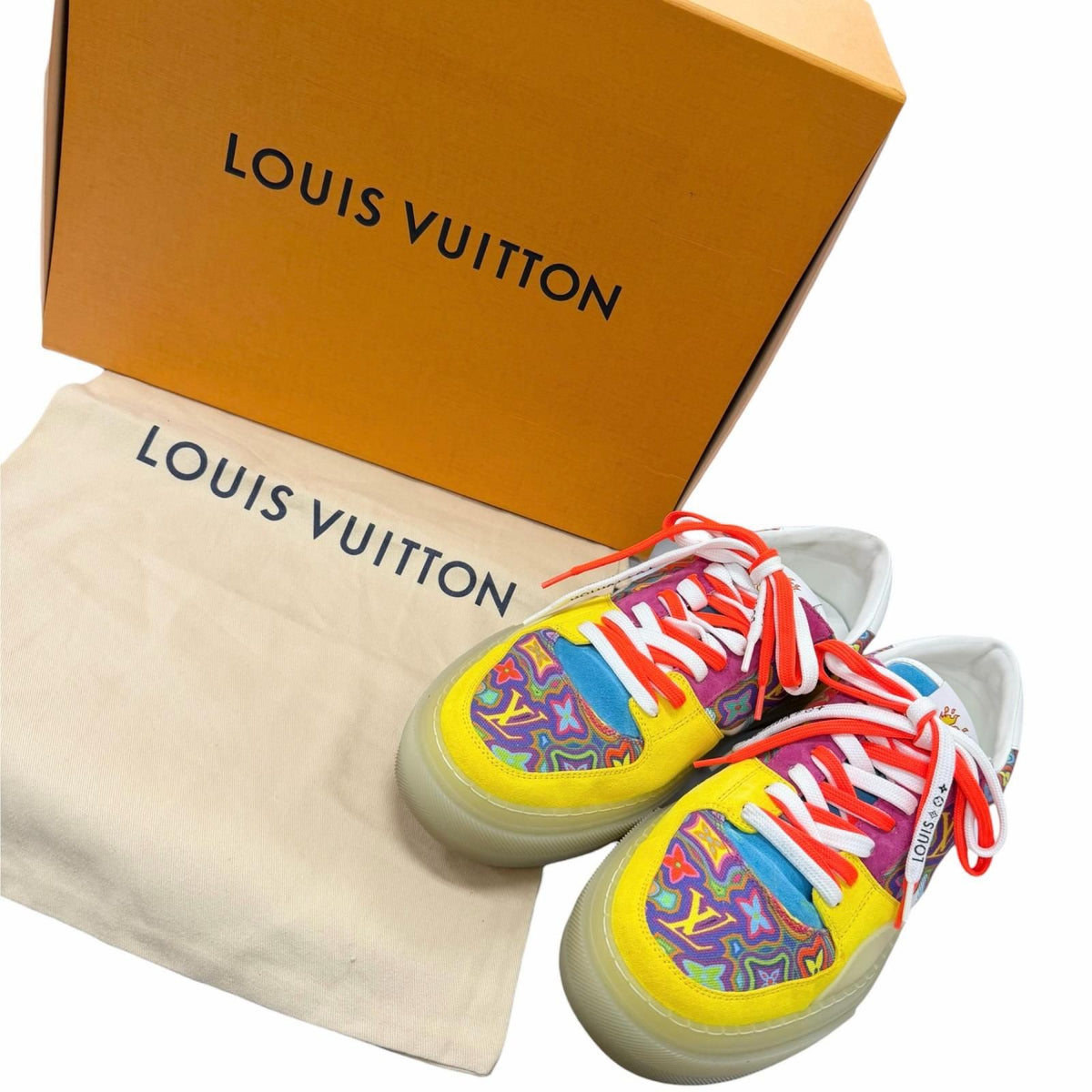 Louis Vuitton LV Ori Line Canvas Suede Monogram Low-Cut Sneakers Multicolor 8 — view 2